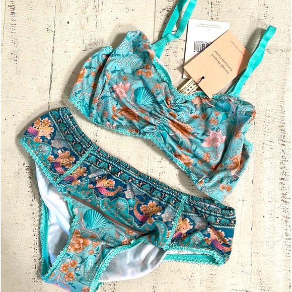 New Spell Seashell Mermaid Boomers Panties and Bra Set of 2 - Picture 2 of 9
